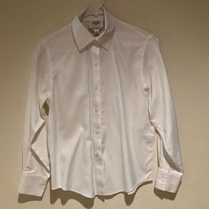 Talbot's petites wrinkle resistant pique collared blouse